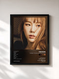 #noir Tableau de l'album Purpose - The 2nd Album Repackage de TAEYEON, cadre noir, imprimé et encadré en France