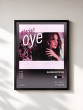 #noir Tableau de l'album Oye (Spanish Remixes) de Gloria Estefan, cadre noir, imprimé et encadré en France