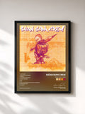 #noir Saian Supa Crew by Saïan Supa Crew as a framed art print, black frame, printed and framed in France