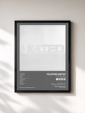 #noir Tableau de l'album The White Album (Remix Project) de Hillsong UNITED, cadre noir, imprimé et encadré en France