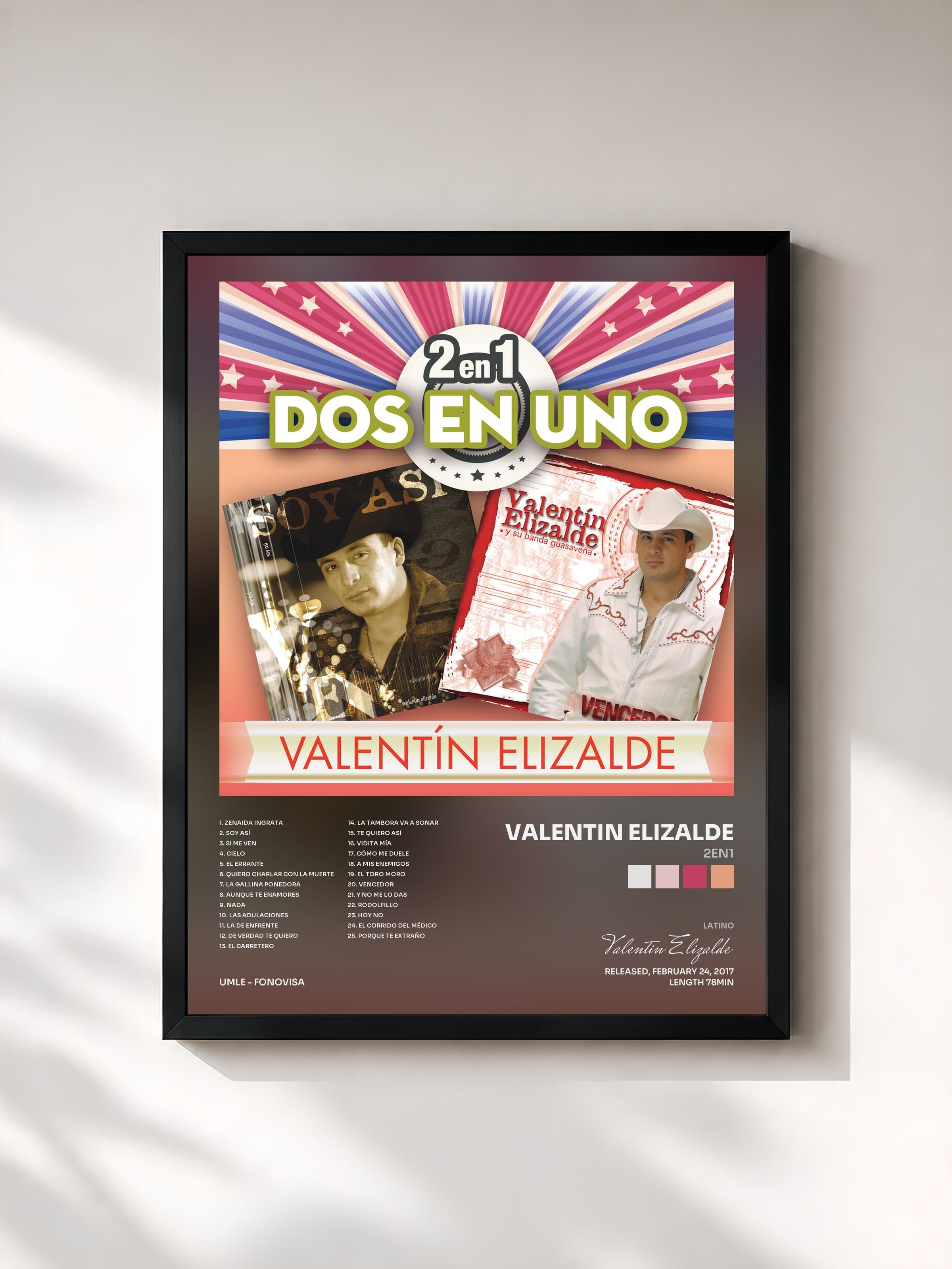 #noir Tableau de l'album 2En1 de Valentin Elizalde, cadre noir, imprimé et encadré en France