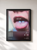 #noir Tableau de l'album Dissolve Me (Remixes) de alt-J, cadre noir, imprimé et encadré en France