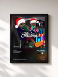 #noir Tableau de l'album Christmas Key de Key Largo, cadre noir, imprimé et encadré en France