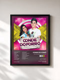 #noir Tableau de l'album Maltratando os Corações de Conde do Forró, cadre noir, imprimé et encadré en France