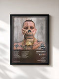 #noir Tableau de l'album Professeur Punchline de Seth Gueko, cadre noir, imprimé et encadré en France