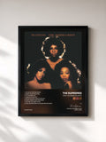 #noir Tableau de l'album Mary, Scherrie & Susaye de The Supremes, cadre noir, imprimé et encadré en France