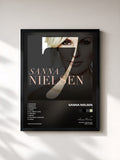 #noir Tableau de l'album 7 de Sanna Nielsen, cadre noir, imprimé et encadré en France
