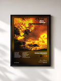 #noir Tableau de l'album Africadelic de Manu Dibango, cadre noir, imprimé et encadré en France