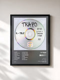 #noir Tableau de l'album Trapo de K-Trap, cadre noir, imprimé et encadré en France