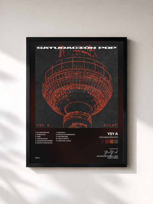 YSY A · SATURACIÓN POP — Affiche encadrée