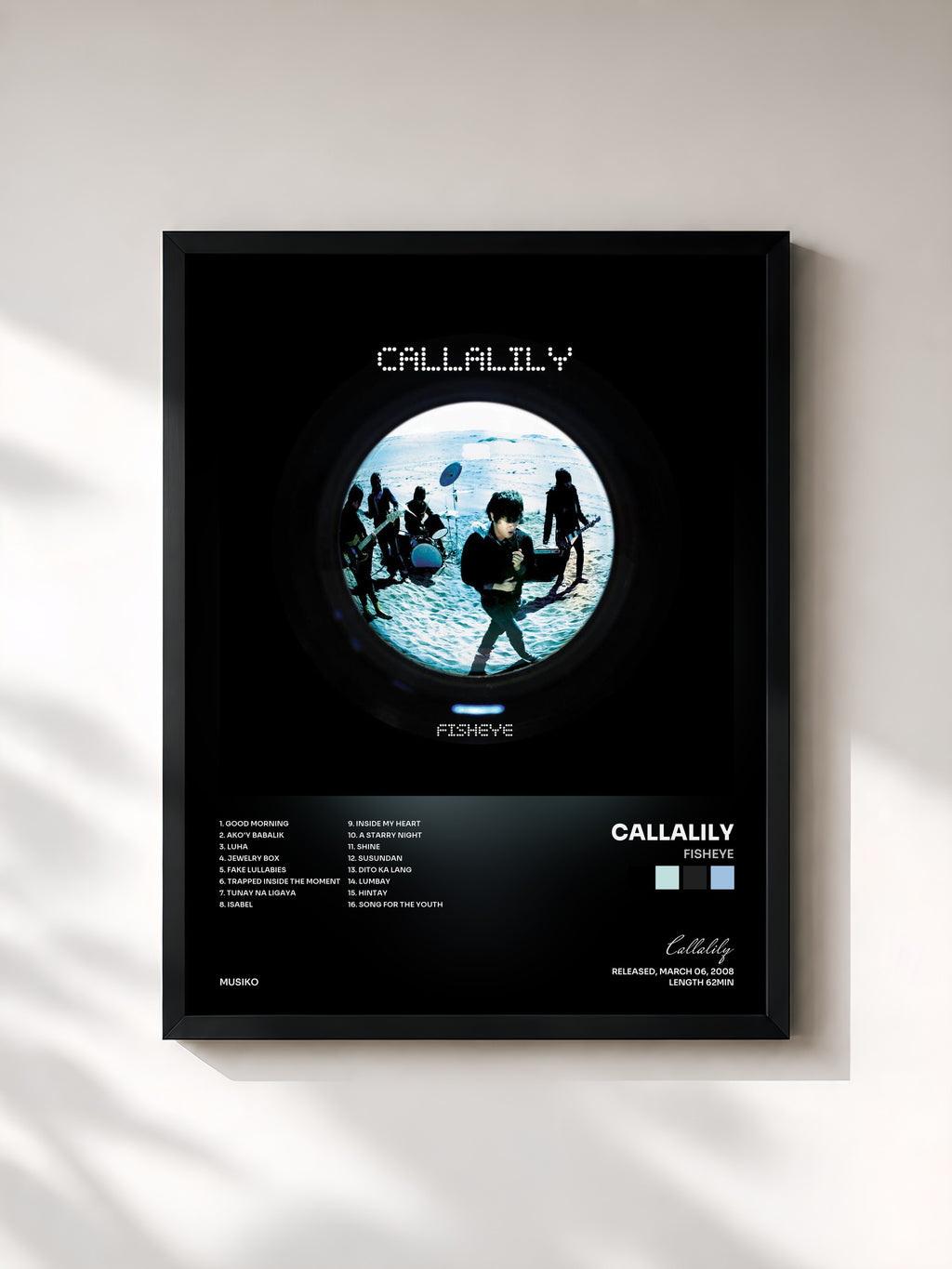 #noir Tableau de l'album Fisheye de Callalily, cadre noir, imprimé et encadré en France
