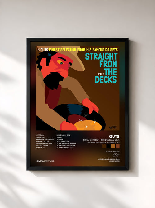 Guts · Straight from the Decks, Vol. 4 (Guts Finest Selection from His Famous DJ Sets) — Affiche encadrée