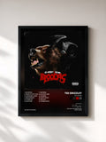 #noir Tableau de l'album Bloodas de Tee Grizzley, cadre noir, imprimé et encadré en France