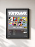 #noir Tableau de l'album Tutto Max de Max Pezzali, cadre noir, imprimé et encadré en France