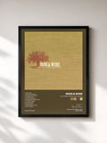 #noir Tableau de l'album The Creek Drank the Cradle de Iron & Wine, cadre noir, imprimé et encadré en France