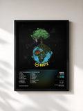#noir Tableau de l'album Roots de NSG, cadre noir, imprimé et encadré en France