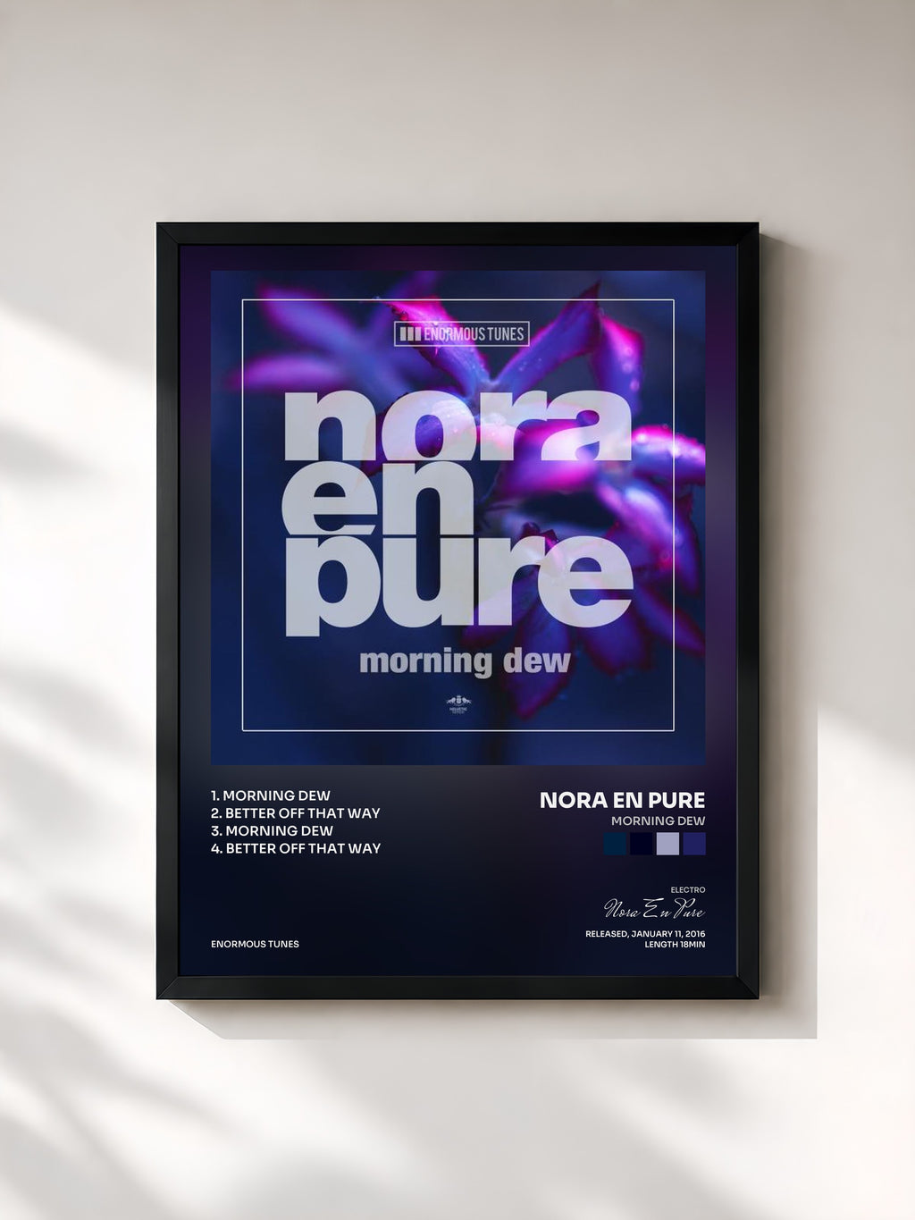 #noir Tableau de l'album Morning Dew de Nora En Pure, cadre noir, imprimé et encadré en France