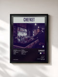 #noir Tableau de l'album Nachtmensch de Chefket, cadre noir, imprimé et encadré en France