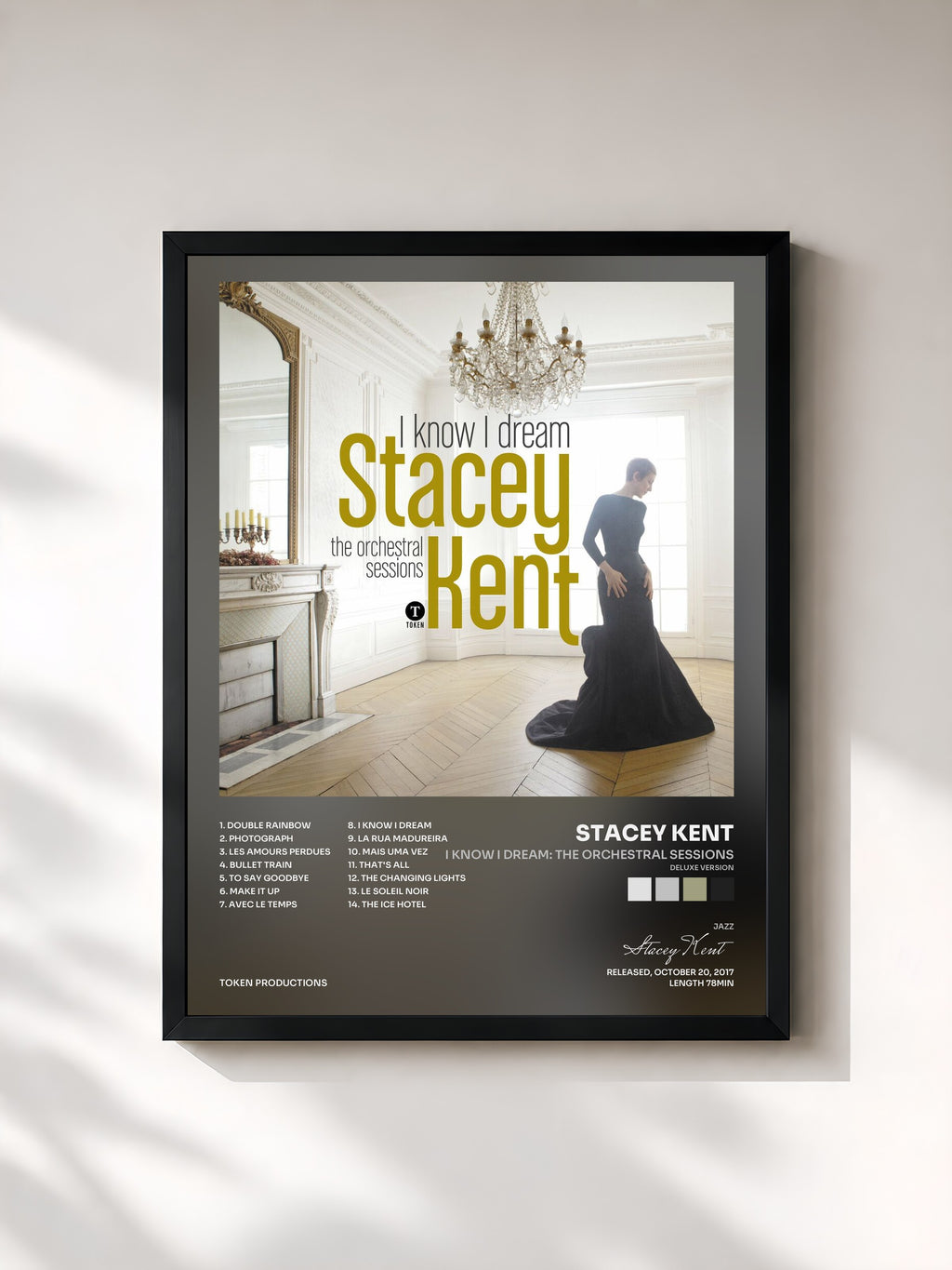 #noir Tableau de l'album I Know I Dream: The Orchestral Sessions (Deluxe Version) de Stacey Kent, cadre noir, imprimé et encadré en France