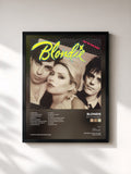 #noir Tableau de l'album Eat To The Beat de Blondie, cadre noir, imprimé et encadré en France