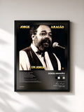#noir Tableau de l'album Um Jorge de Jorge Aragão, cadre noir, imprimé et encadré en France