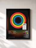 #noir Tableau de l'album Rainbow Mixtape de Coin, cadre noir, imprimé et encadré en France