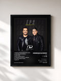 #noir Tableau de l'album EP 2 de Henrique & Diego, cadre noir, imprimé et encadré en France
