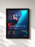 #noir Tableau de l'album Malpractice (Original Television Soundtrack) de Aaron May, cadre noir, imprimé et encadré en France