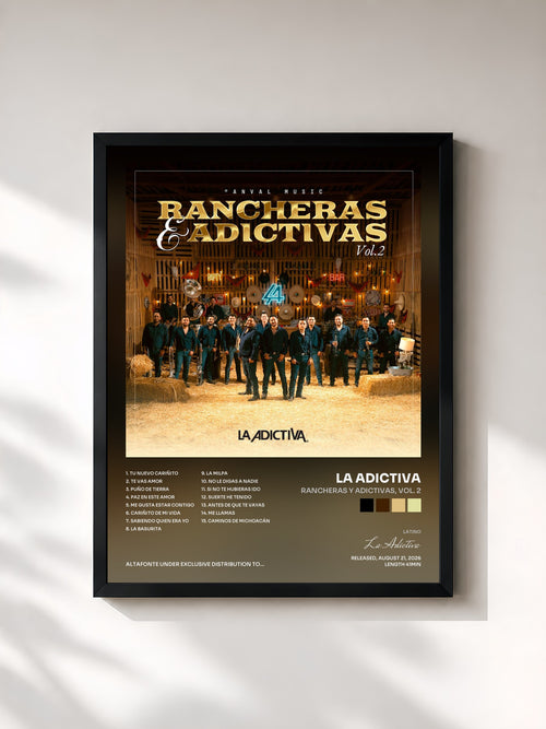 La Adictiva · Rancheras y Adictivas, Vol. 2 — Affiche encadrée