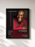 #noir Tableau de l'album The Worship Project de Jonathan Butler, cadre noir, imprimé et encadré en France