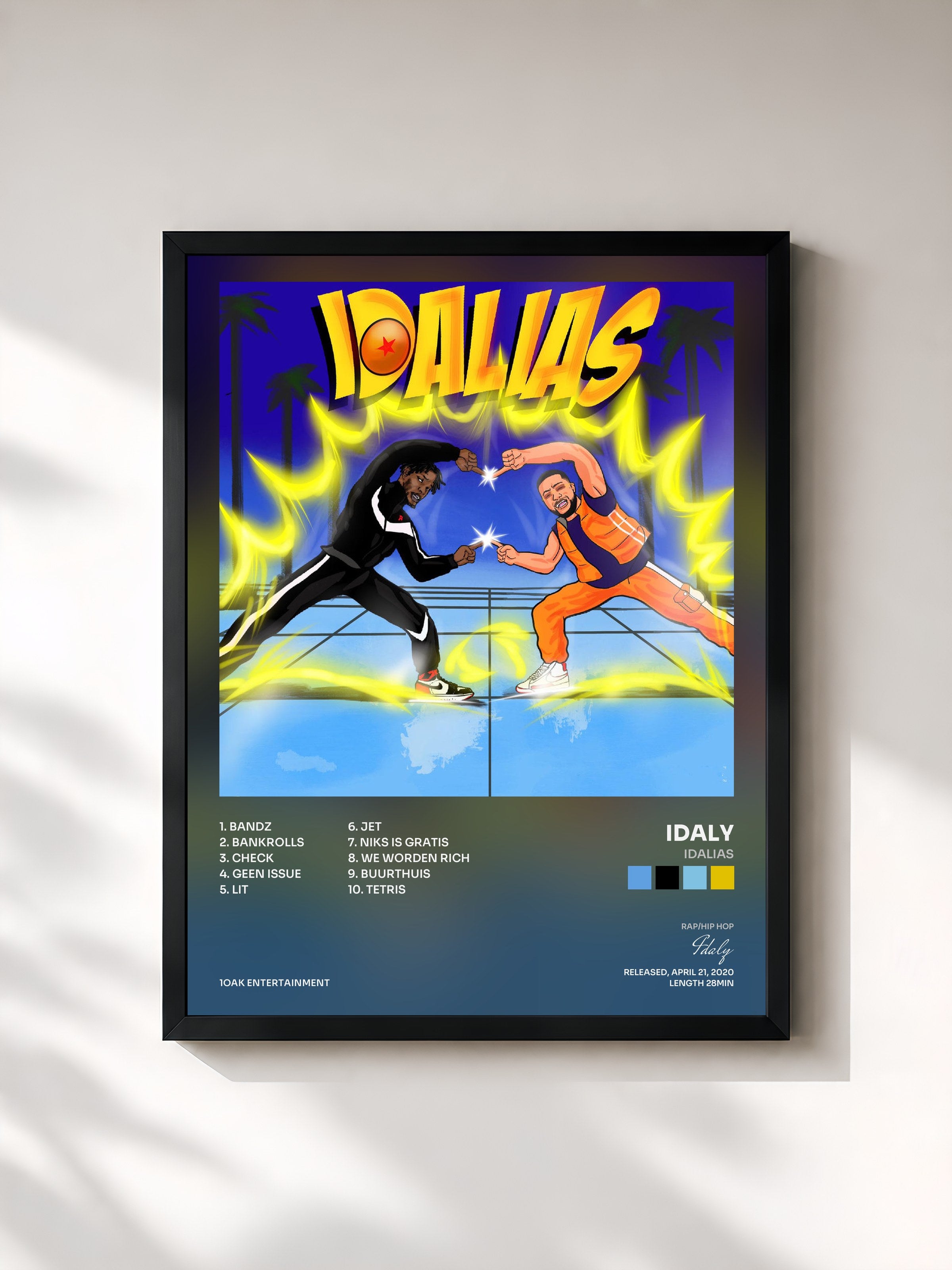 #noir Tableau de l'album IDALIAS de Idaly, cadre noir, imprimé et encadré en France