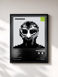 #noir Tableau de l'album Four Tet Remixes de Madvillain, cadre noir, imprimé et encadré en France