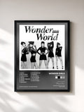 #noir Tableau de l'album Wonder World de Wonder Girls, cadre noir, imprimé et encadré en France