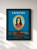 #noir Tableau de l'album Je Me Souviens de Nana Mouskouri, cadre noir, imprimé et encadré en France