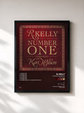 #noir Tableau de l'album Number One Remixs (feat. Keri Hilson) de R. Kelly, cadre noir, imprimé et encadré en France