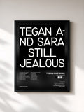 #noir Tableau de l'album Still Jealous de Tegan and Sara, cadre noir, imprimé et encadré en France