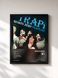 #noir Tableau de l'album Trapezio de Renato Zero, cadre noir, imprimé et encadré en France