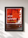 #noir Tableau de l'album Bye mélanco de Anne Sylvestre, cadre noir, imprimé et encadré en France