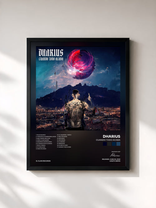 Dharius · Cuando Todo Acaba — Affiche encadrée
