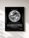 #noir Tableau de l'album The Eclipse Sessions de John Hiatt, cadre noir, imprimé et encadré en France