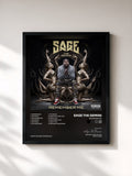 #noir Tableau de l'album Remember Me de Sage The Gemini, cadre noir, imprimé et encadré en France