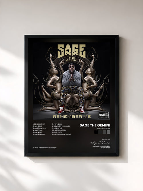 Sage The Gemini · Remember Me — Affiche encadrée