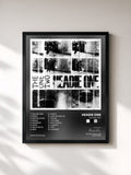 #noir Tableau de l'album The One Two de Headie One, cadre noir, imprimé et encadré en France