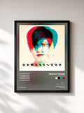 #noir Tableau de l'album Dancefloor de Tracey Thorn, cadre noir, imprimé et encadré en France