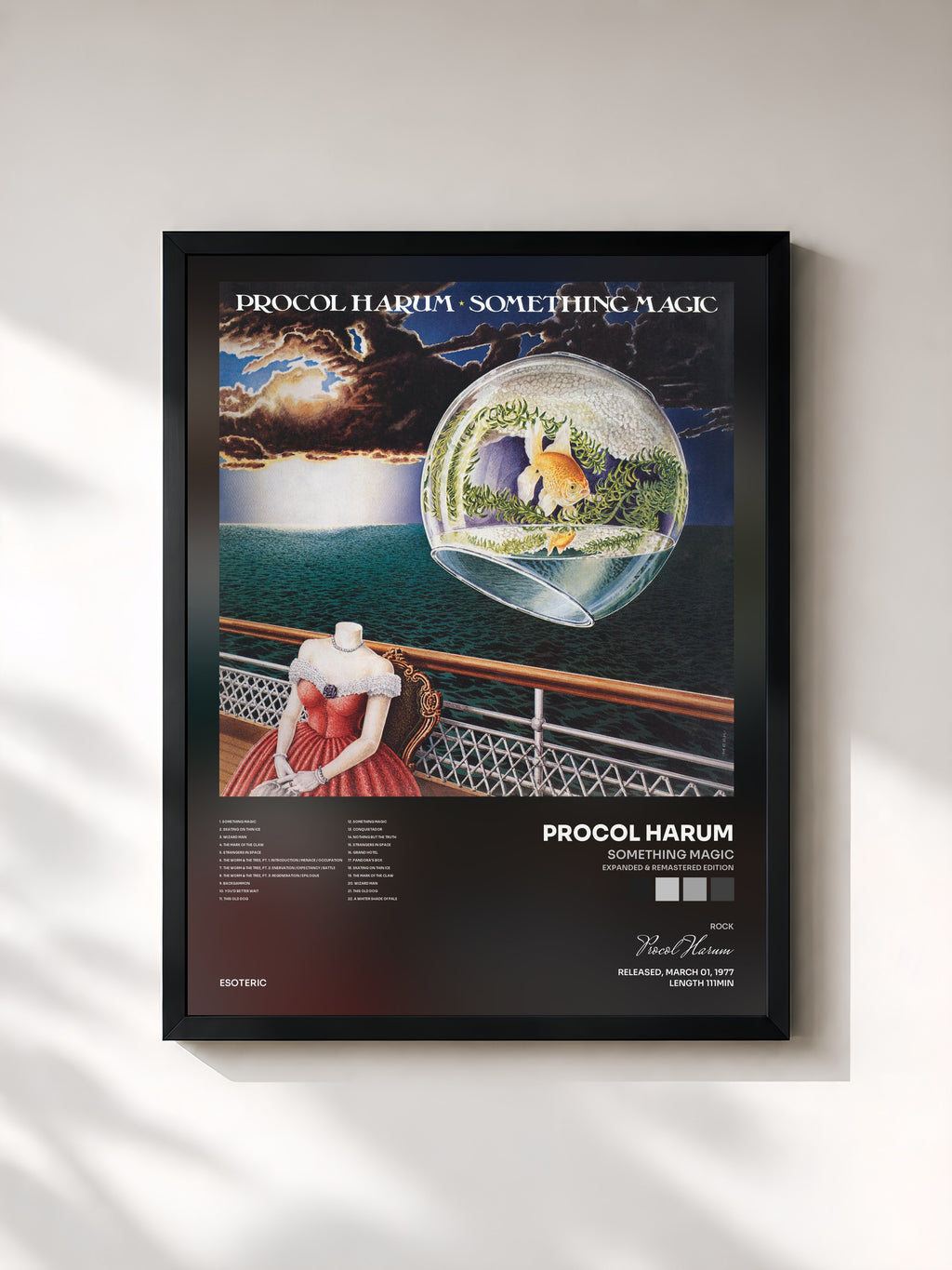 #noir Tableau de l'album Something Magic (Expanded & Remastered Edition) de Procol Harum, cadre noir, imprimé et encadré en France
