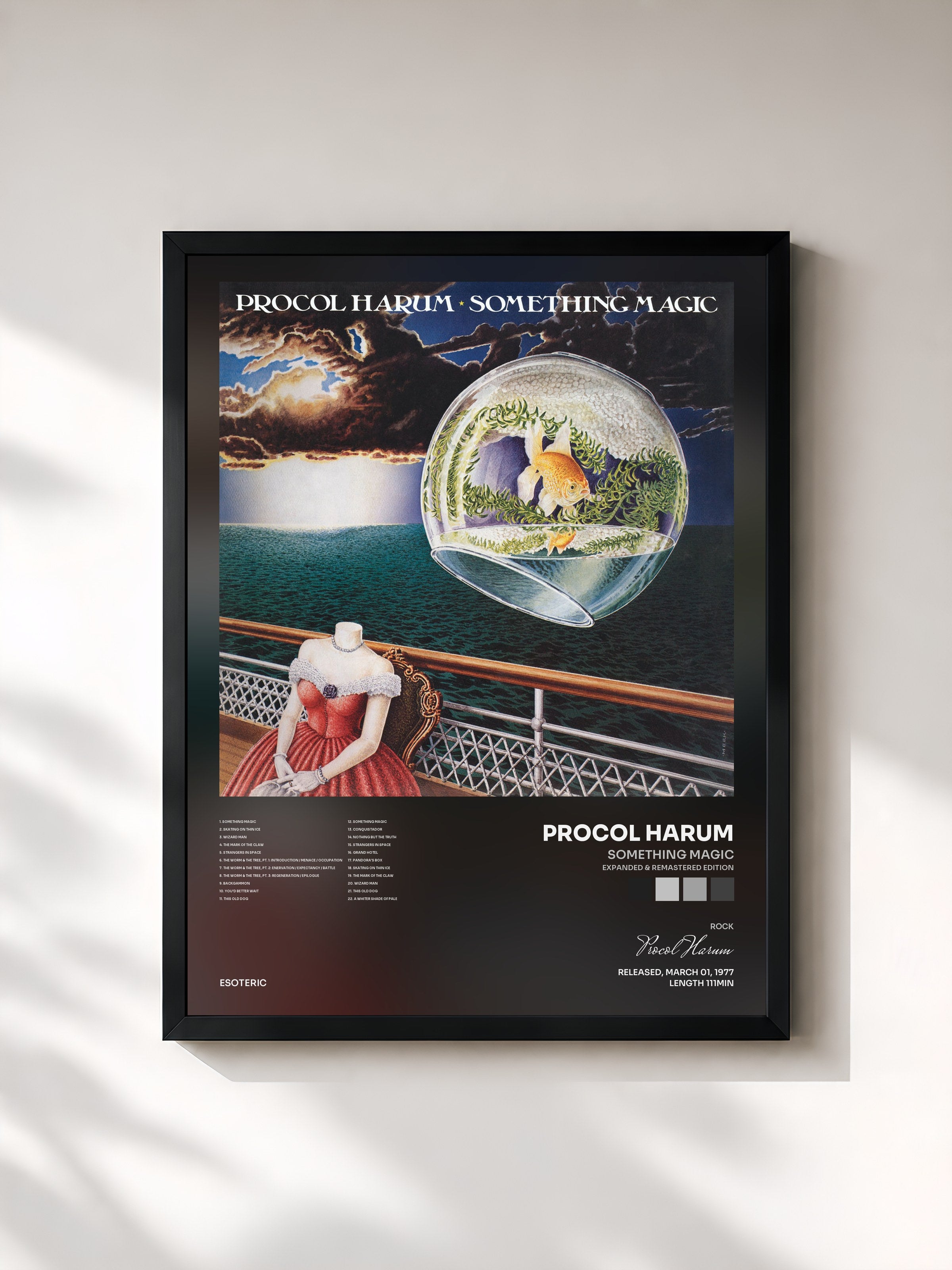 #noir Tableau de l'album Something Magic (Expanded & Remastered Edition) de Procol Harum, cadre noir, imprimé et encadré en France