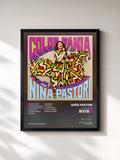 #noir Tableau de l'album Color Fania de Niña Pastori, cadre noir, imprimé et encadré en France