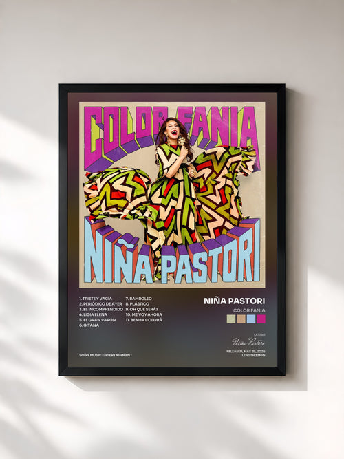 Niña Pastori · Color Fania — Affiche encadrée