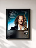 #noir Tableau de l'album The Greatest Holiday Classics de Kenny G, cadre noir, imprimé et encadré en France