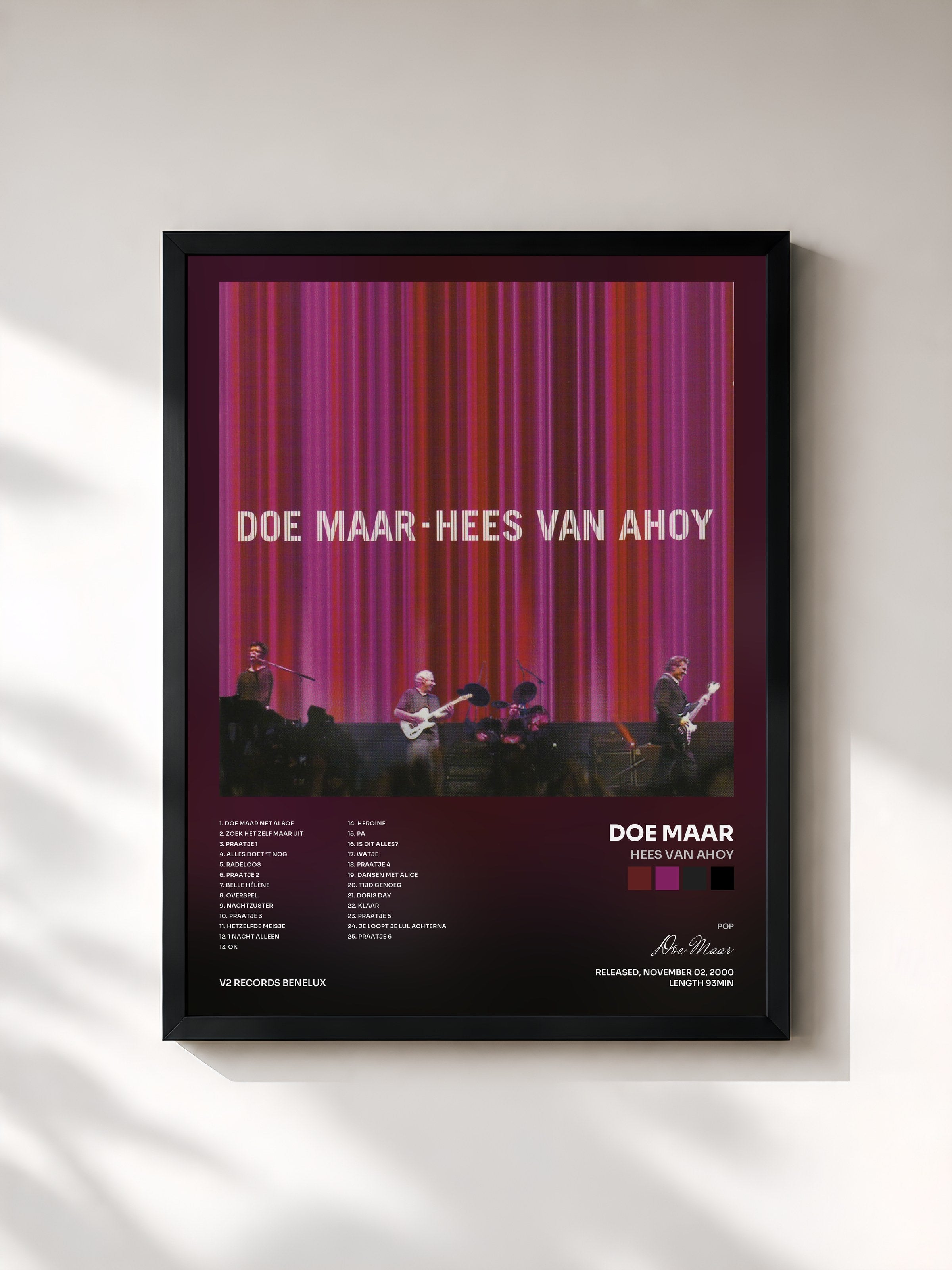 #noir Tableau de l'album Hees Van Ahoy de Doe Maar, cadre noir, imprimé et encadré en France